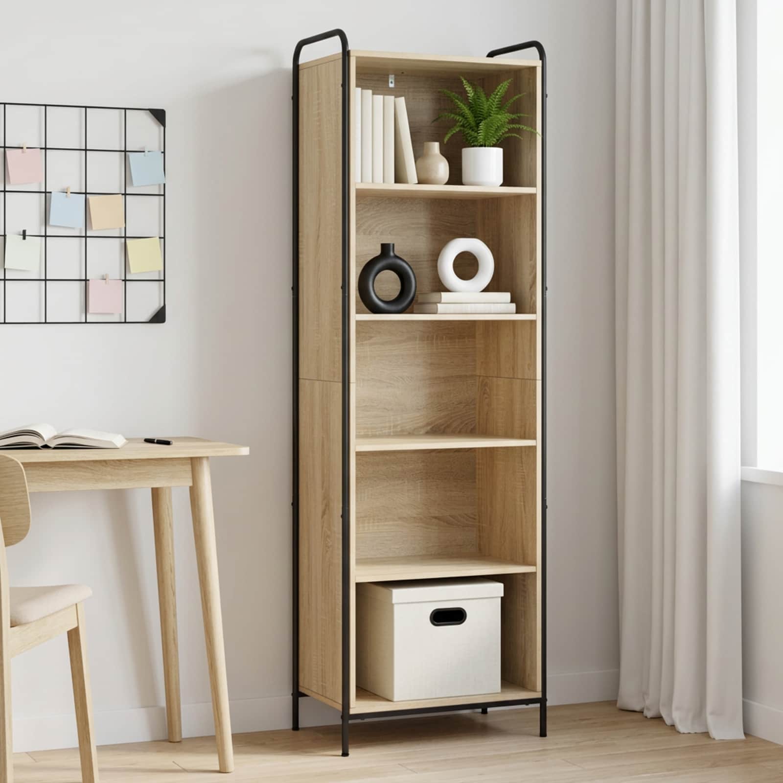 Boekenkast 55,5 x 33 x 174 cm Bewerkt hout Sonoma Eiken