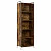 vidaXL Raamaturiiul 55,5 x 33 x 174 cm Tehispuit Suitsutatud tamm