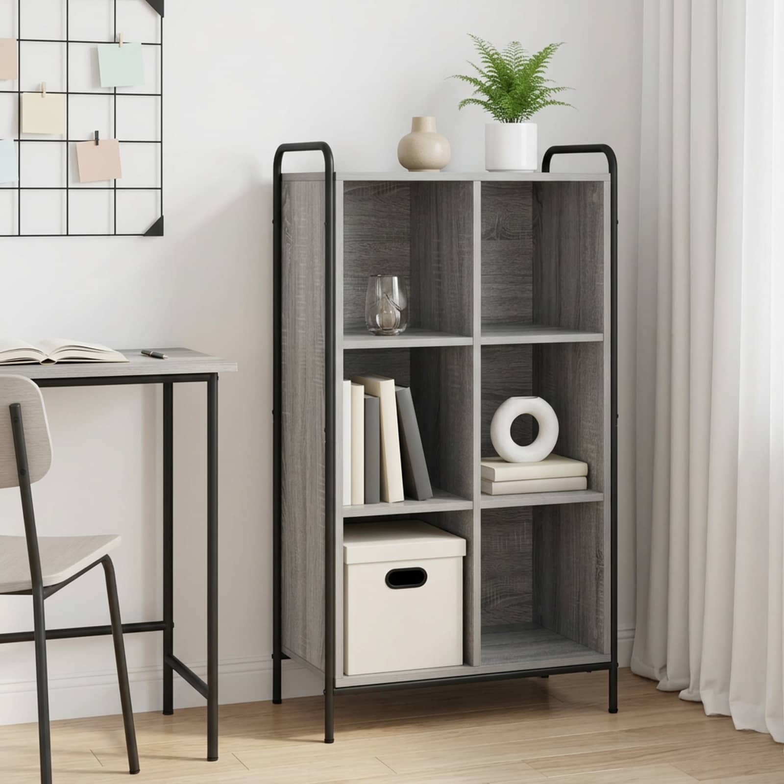Knjigovni omar 57 x 33 x 111 cm Inženirski les Siva Sonoma