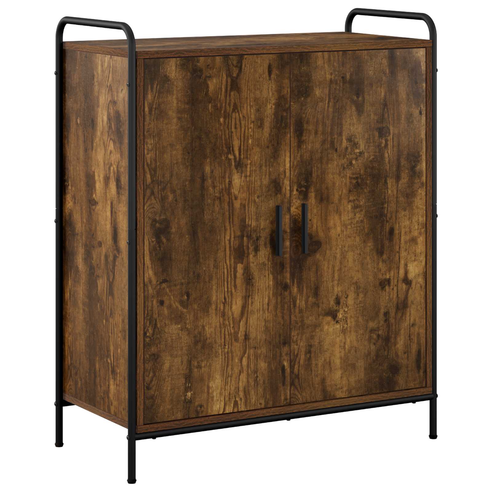 vidaXL Skriňa na topánky 76 x 36,5 x 93 cm Kompozitné drevo Dymový dub