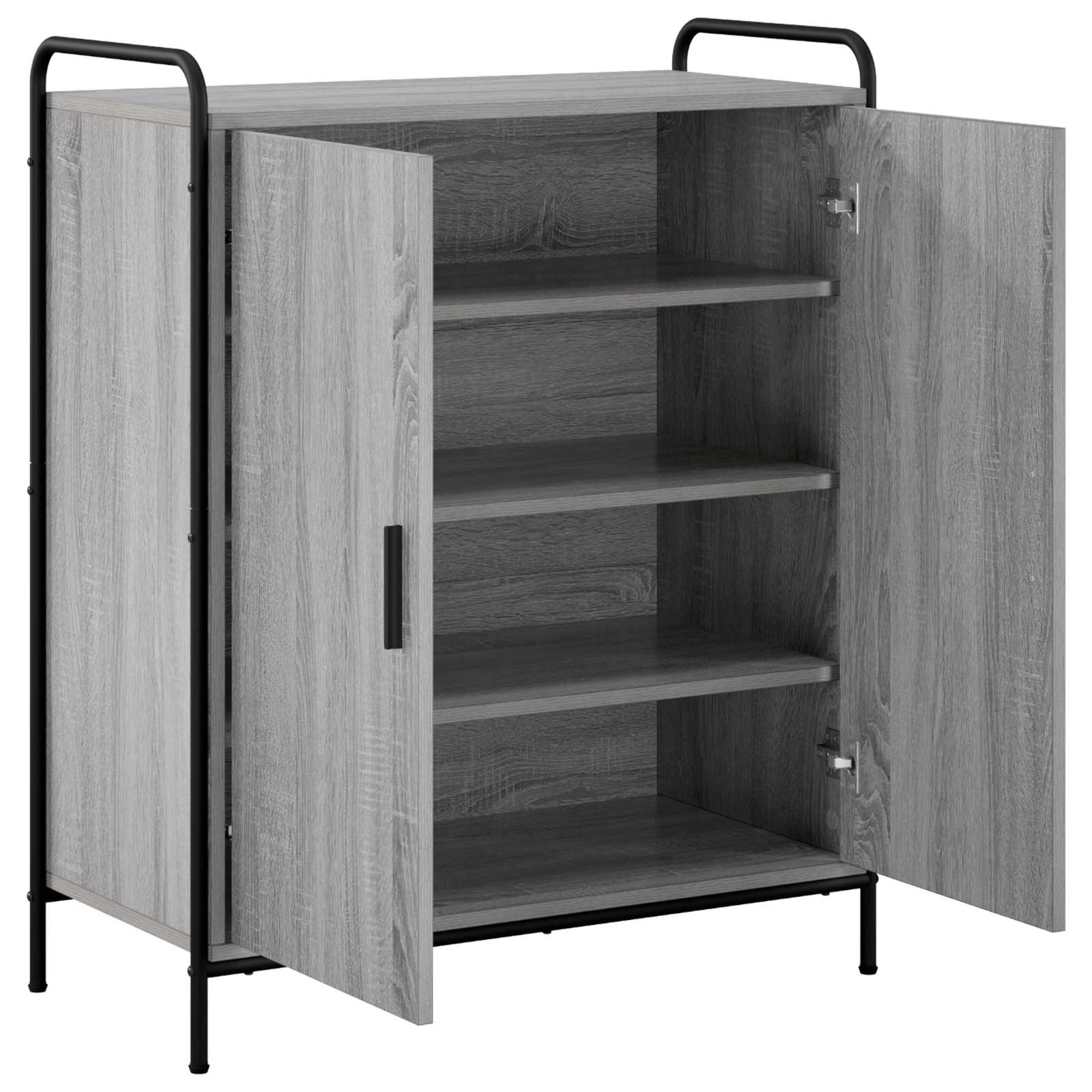 Omara za čevlje 76 x 36,5 x 93 cm Inženirski les Siva Sonoma