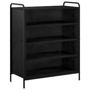 vidaXL Kinga kapp 76 x 36,5 x 93 cm Tehispuit Must tamm