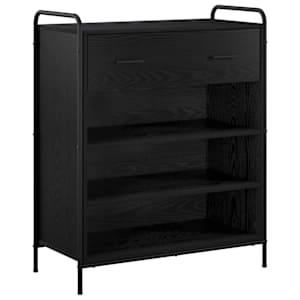 vidaXL Kinga kapp 76 x 36,5 x 93 cm Tehispuit Must tamm