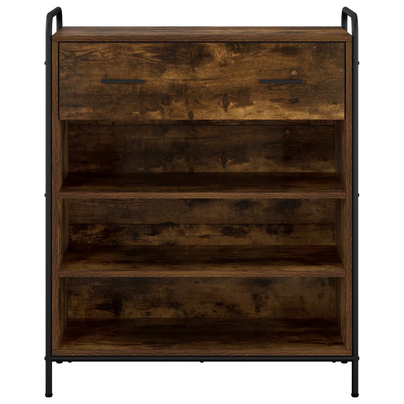 Omara za čevlje 76 x 36,5 x 93 cm Inženirski les Dimljen hrast