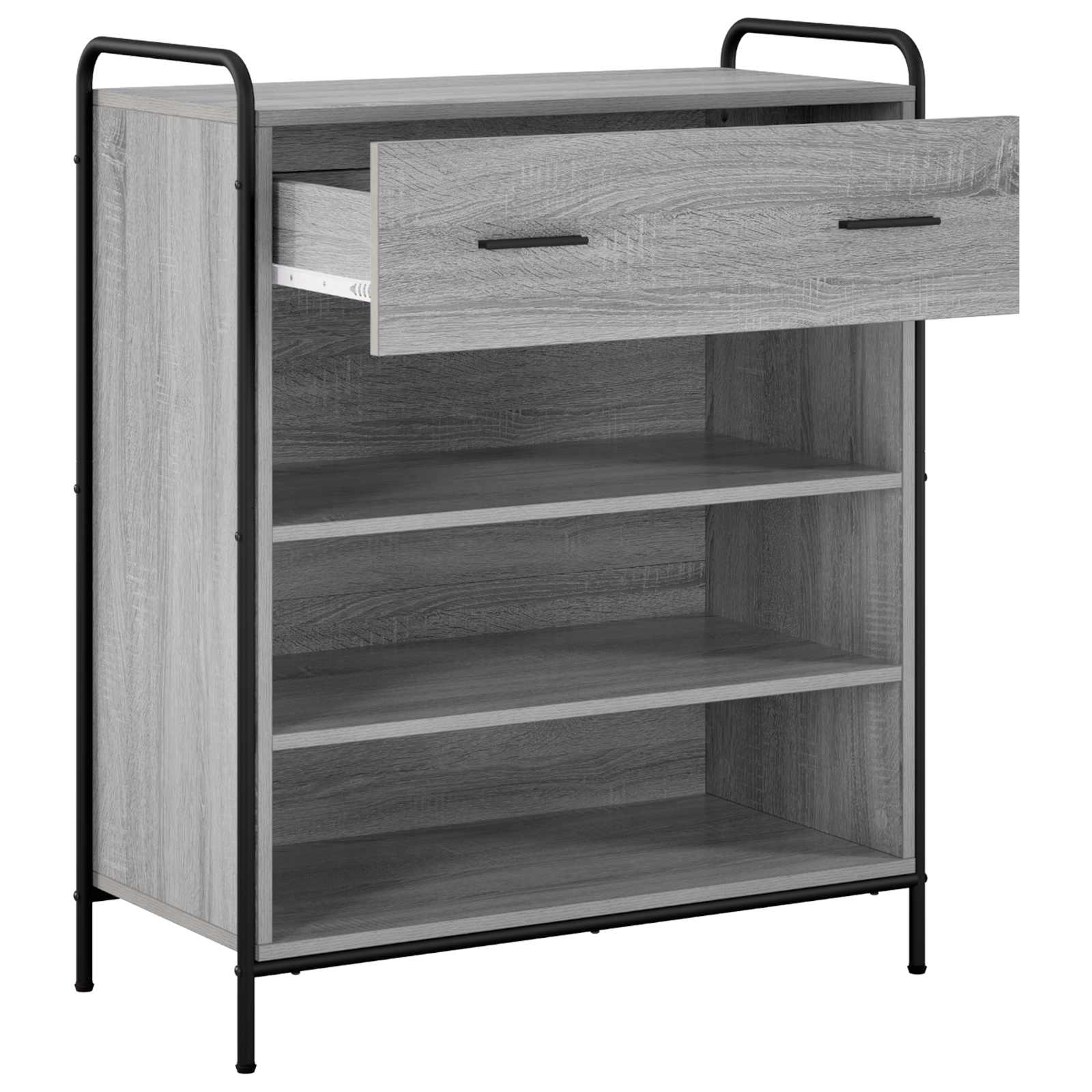 Omara za čevlje 76 x 36,5 x 93 cm Inženirski les Siva Sonoma