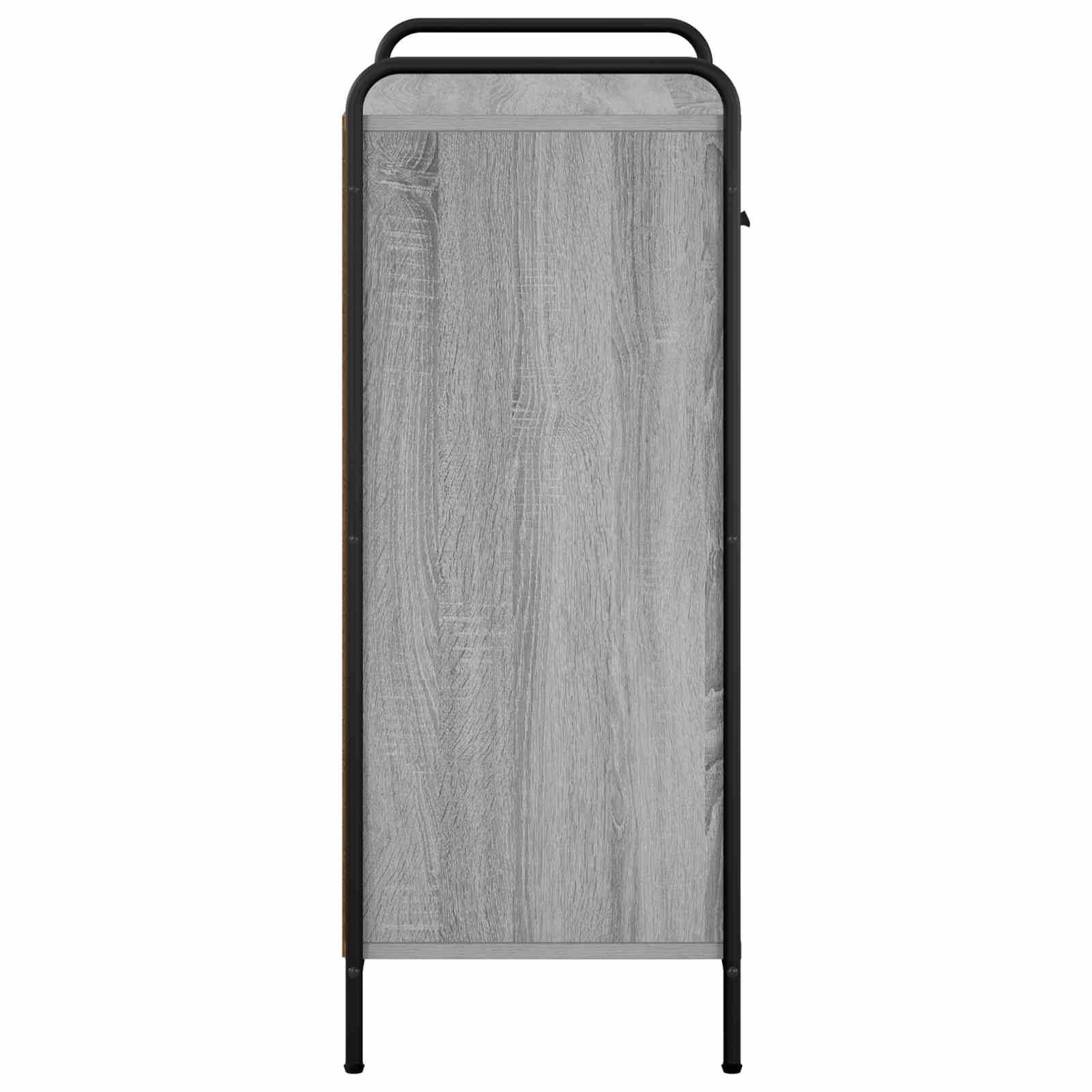 Omara za čevlje 76 x 36,5 x 93 cm Inženirski les Siva Sonoma