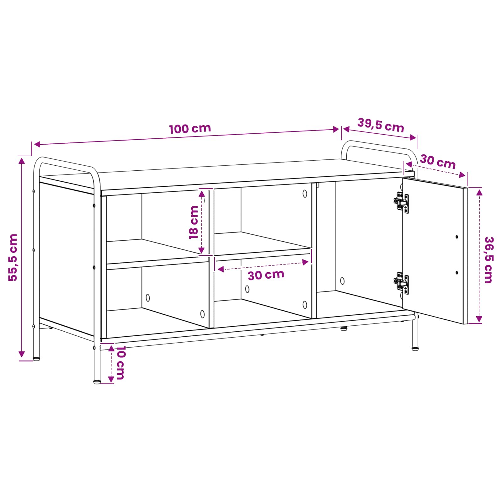 Shoe Cabinet size guide