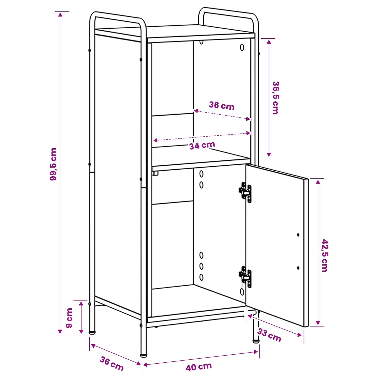 Bathroom Cabinet size guide