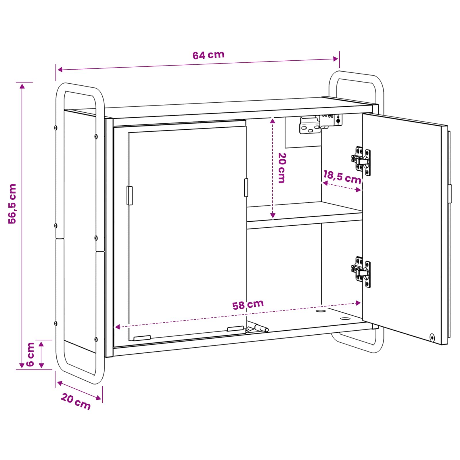 Hanging Bathroom Cabinet size guide