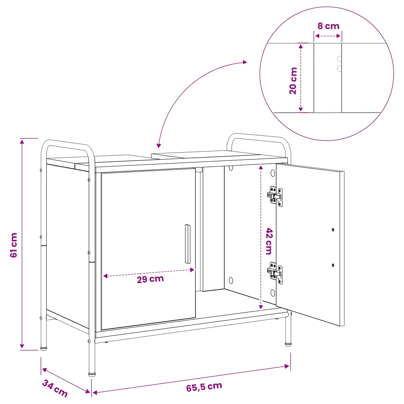 Bathroom Cabinet size guide