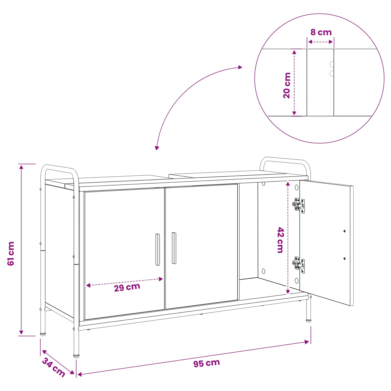 Bathroom Cabinet size guide