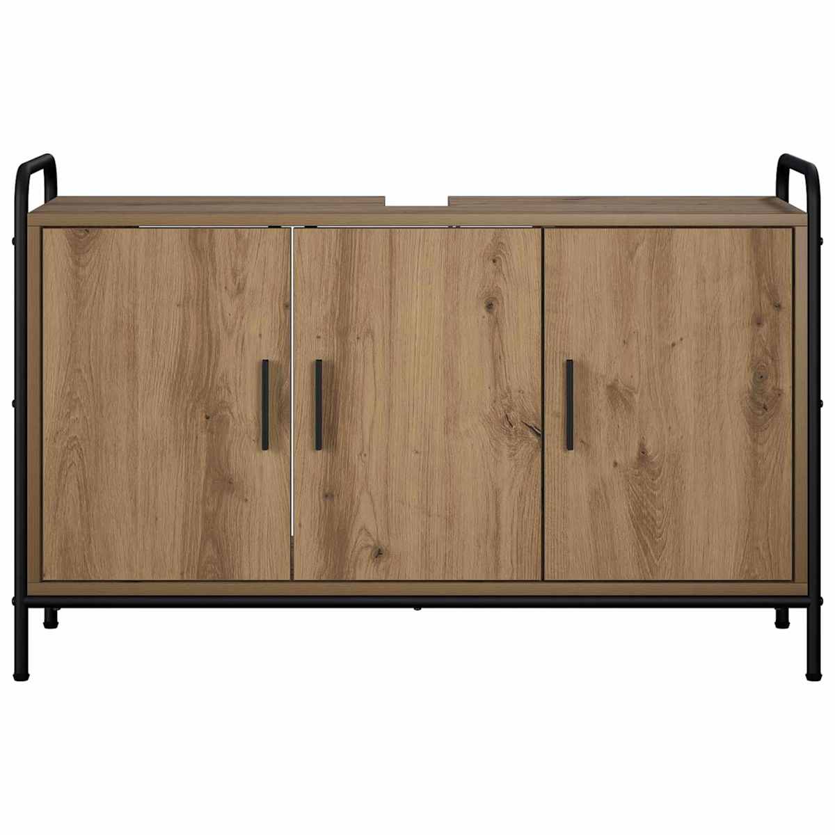 Badeværelsesskab 95 x 34 x 61 cm Konstrueret træ - Billede 4