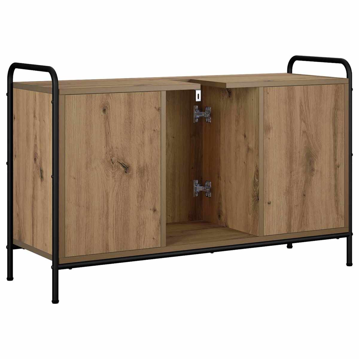 Badeværelsesskab 95 x 34 x 61 cm Konstrueret træ - Billede 6