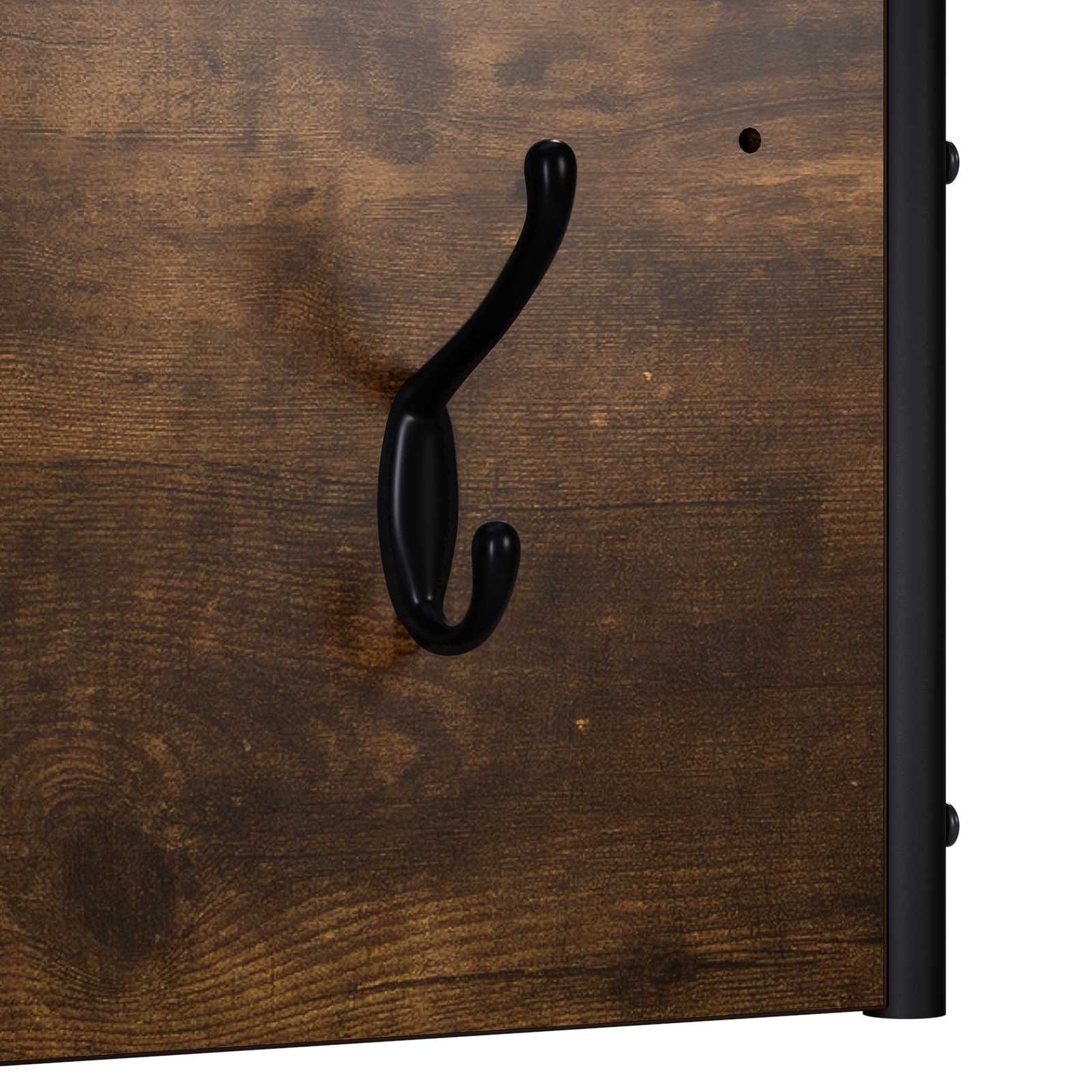 Kapstok Gerookt eiken 100 x 30 x 25 cm Bewerkt hout image 5