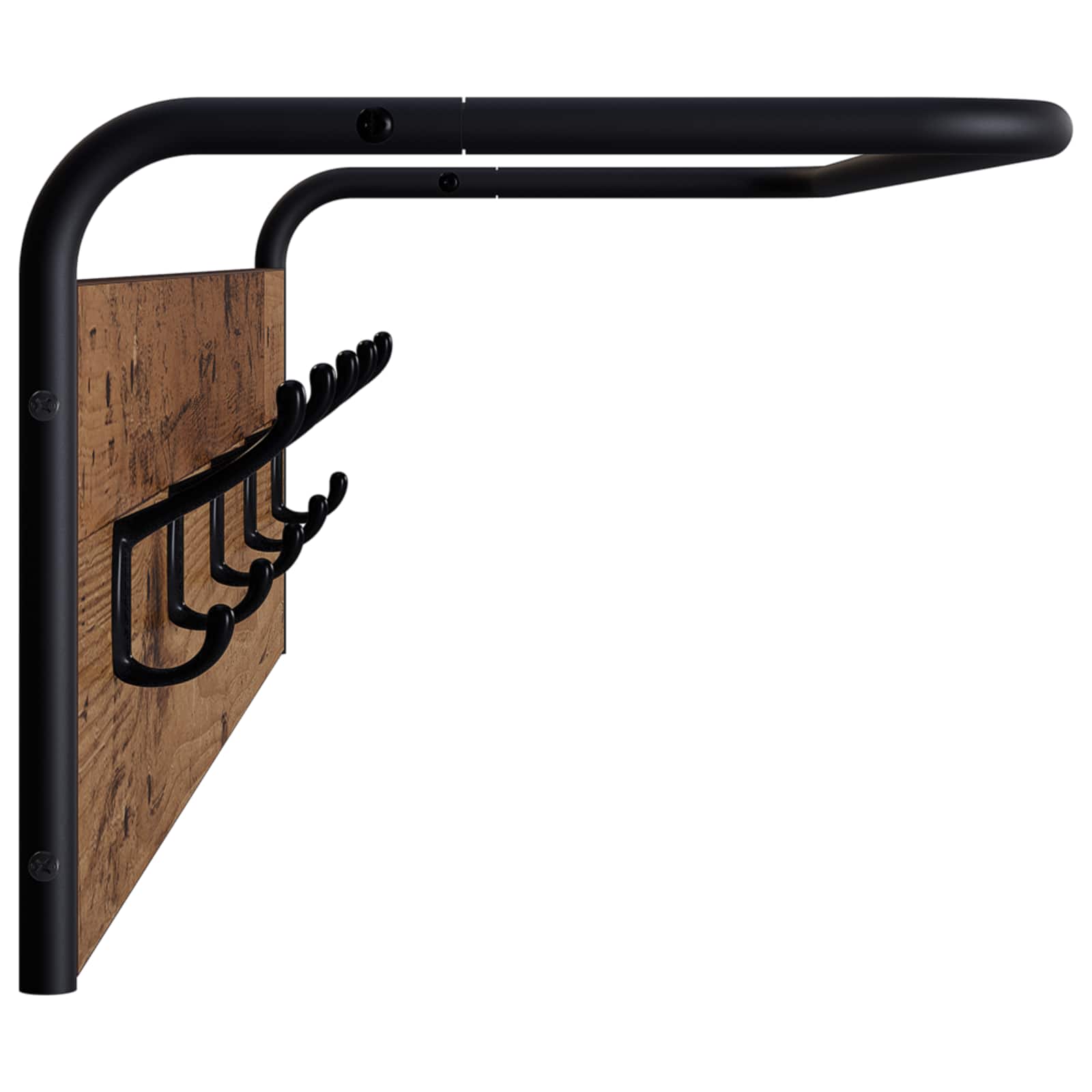 Kapstok Wandgemonteerd Oud hout 100 x 30 x 25 cm Bewerkt hout image 3