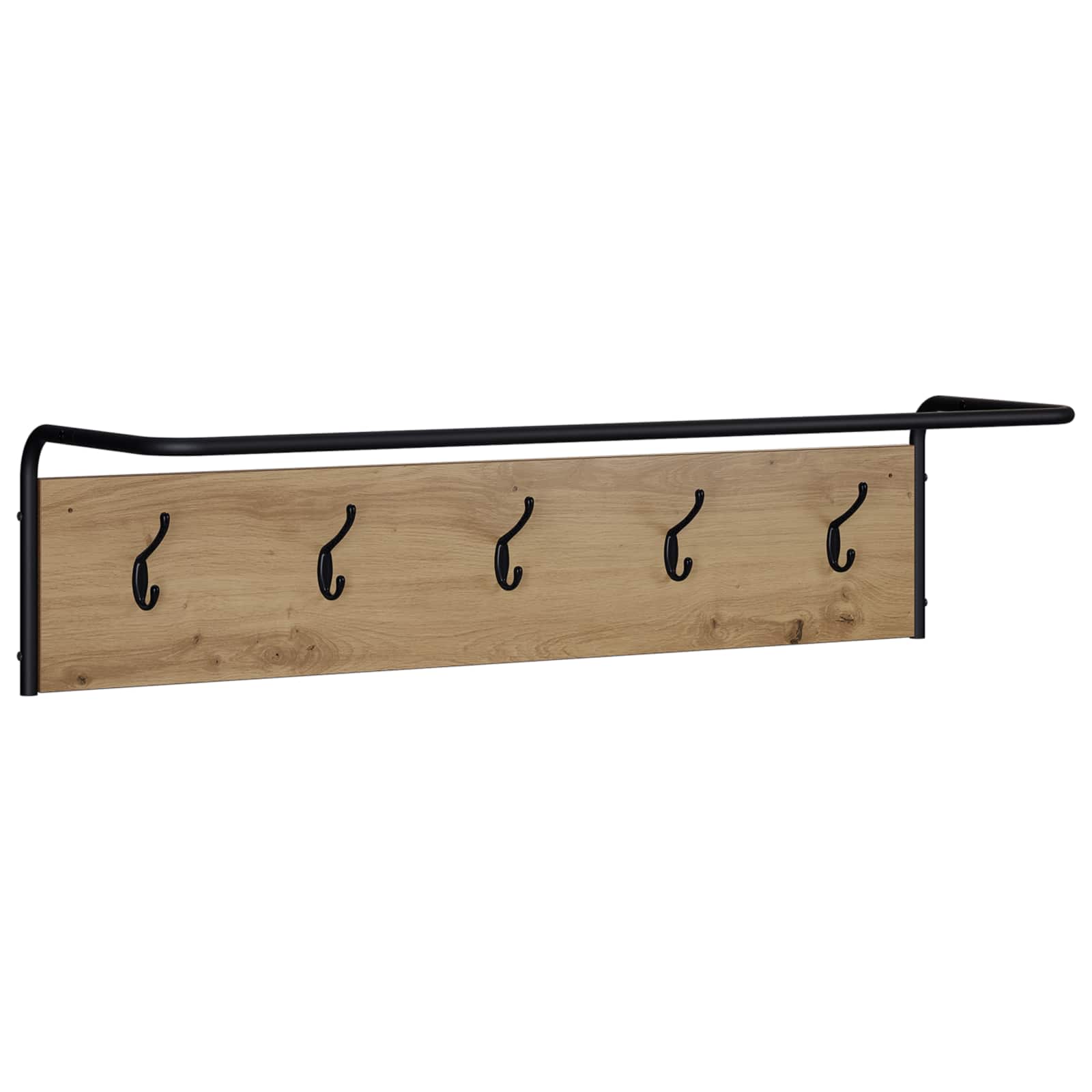 Kapstok Artisanaal eiken 100 x 30 x 25 cm Bewerkt hout image 2