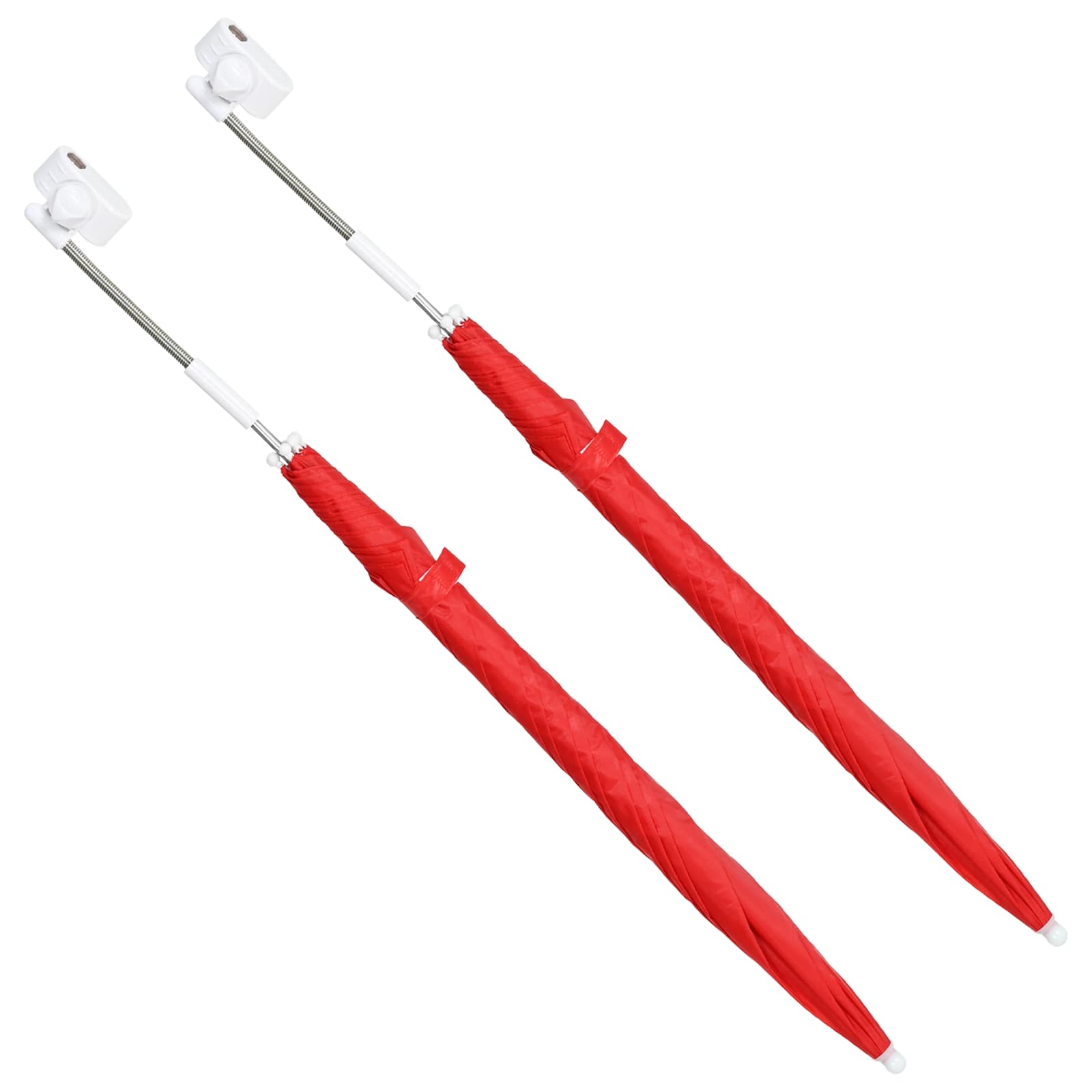 vidaXL Umbrelă cu clemă 2 pcs Roșu cărămiziu Ø 105 x 86 cm