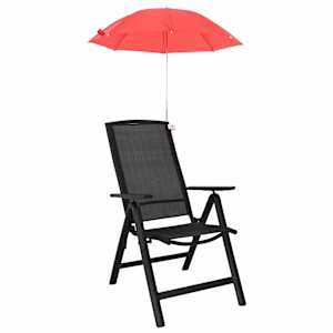 Deštník se svorkou 2 pcs Cihlově červená Ø 105 x 86 cm - obrázek 2