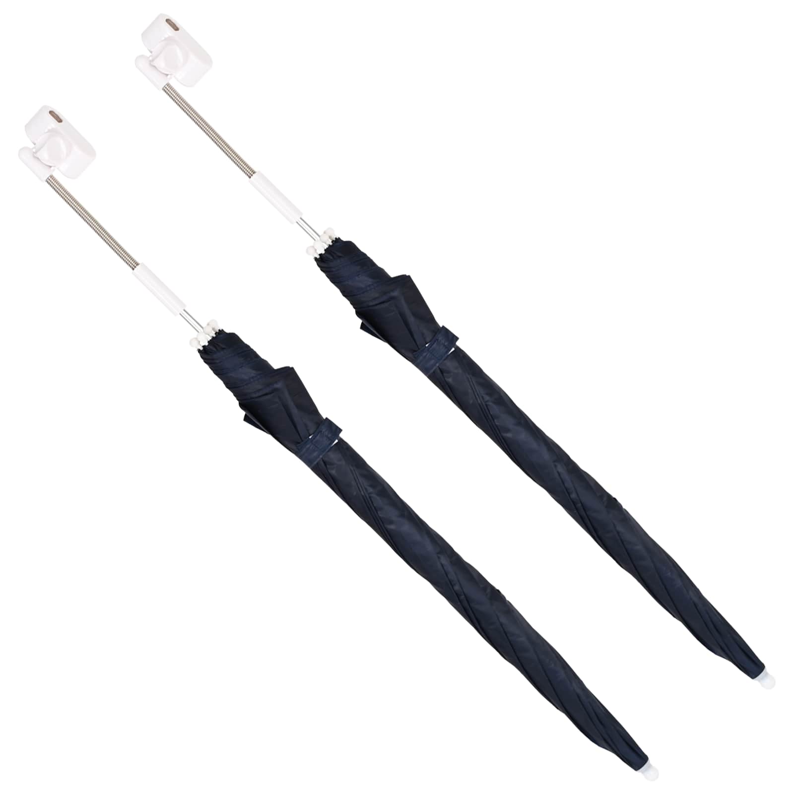 vidaXL Umbrelă cu clemă 2 pcs Albastru marin Ø 105 x 86 cm