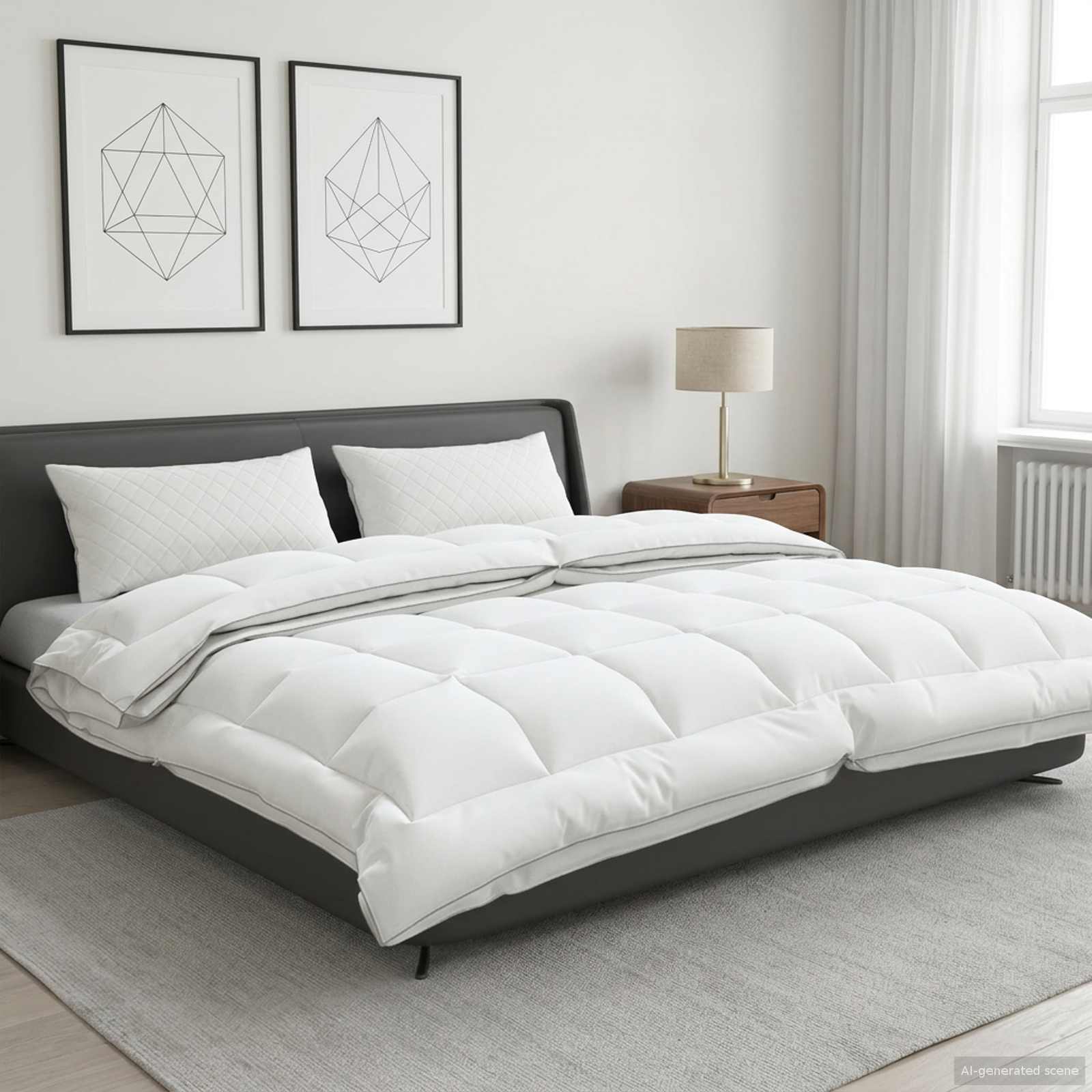 Dekbed TRIER 240x260cm 4 seizoenen 140+220GSM Wit image 1