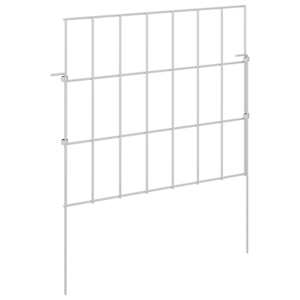 vidaXL Aia aed koos toega 12 tk 35 x 30 cm Tsingitud teras H&otilde;bedane