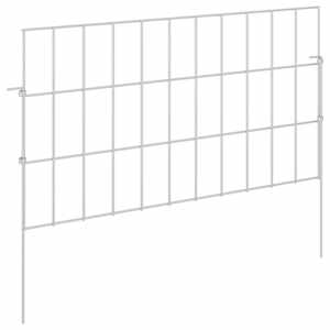vidaXL Aia aed koos toega 48 tk 55 x 30 cm Tsingitud teras H&otilde;bedane