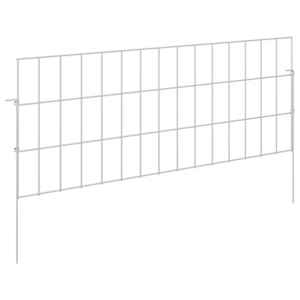 vidaXL Aia aed koos toega 12 tk 75 x 30 cm Tsingitud teras H&otilde;bedane