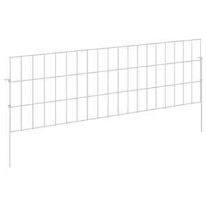vidaXL Aia aed koos toega 12 tk 95 x 30 cm Tsingitud teras H&otilde;bedane