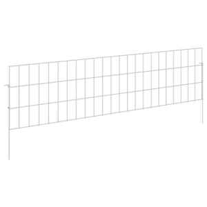 vidaXL Aia aed koos toega 12 tk 115 x 30 cm Tsingitud teras H&otilde;bedane