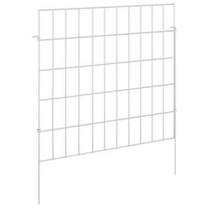 vidaXL Aia aed koos toega 12 tk 55 x 50 cm Tsingitud teras H&otilde;bedane