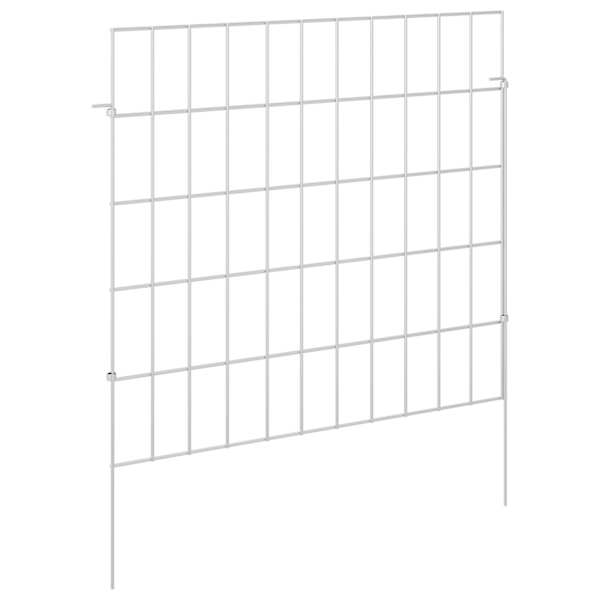 vidaXL Aia aed koos toega 24 tk 55 x 50 cm Tsingitud teras H&otilde;bedane