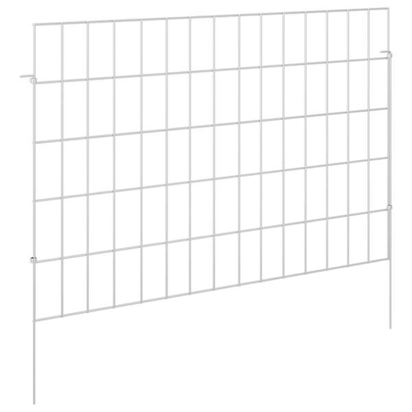 vidaXL Aia aed koos toega 12 tk 75 x 50 cm Tsingitud teras H&otilde;bedane