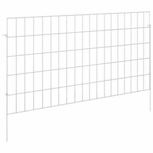 vidaXL Aia aed koos toega 24 tk 95 x 50 cm Tsingitud teras H&otilde;bedane