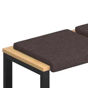 vidaXL Pingipadja 2 tk kangas Tume pruun S&uuml;gavus 35 cm