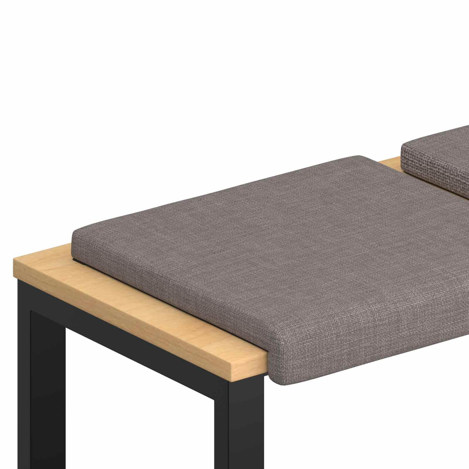 Bankkussen 2 pcs Stof Taupe Diepte 35 cm image 2