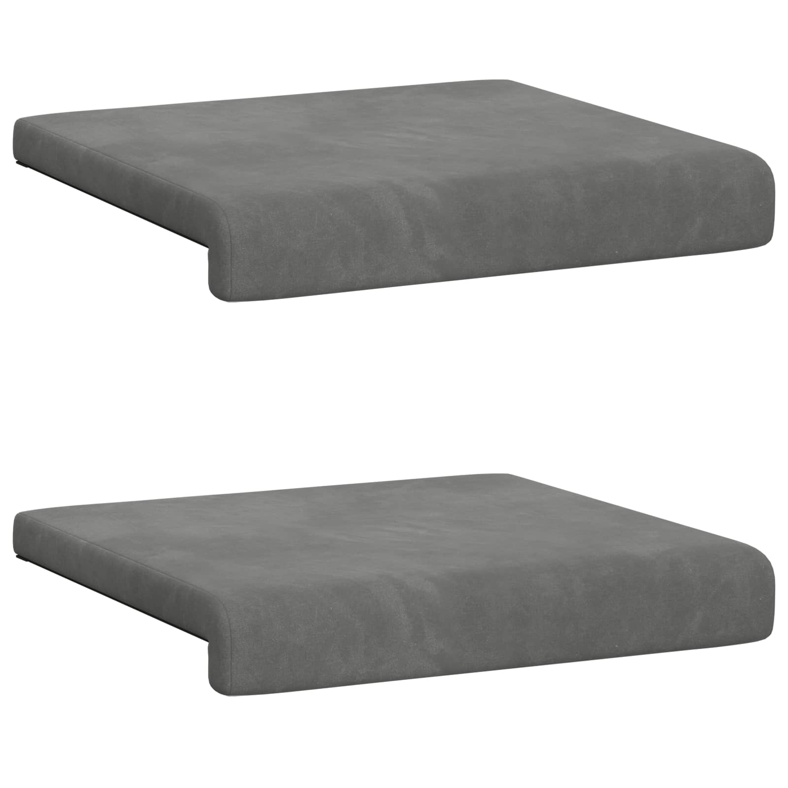 Bankkussen 2 pcs fluweel Donkergrijs Diepte 35 cm image 6