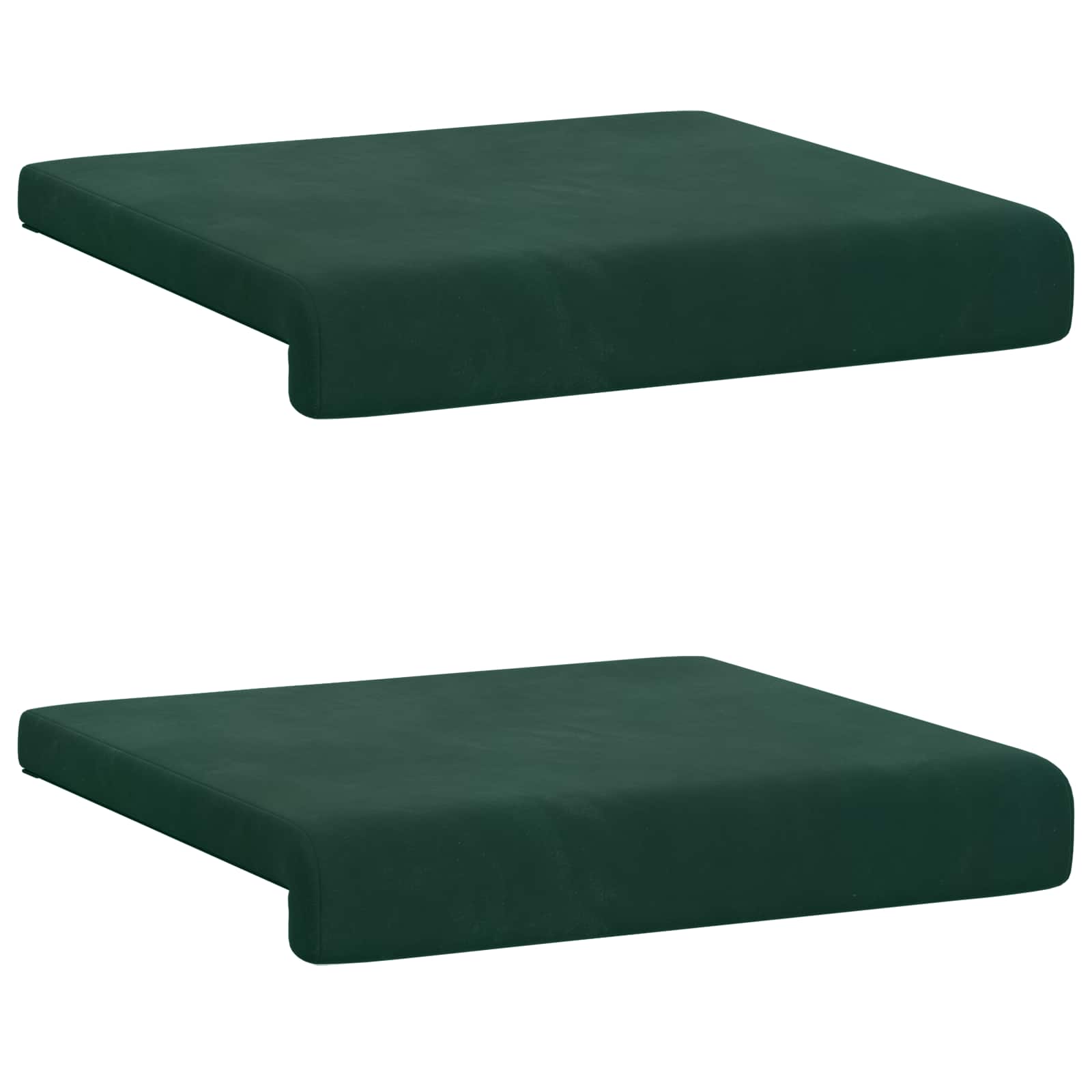 Bankkussen 2 pcs fluweel Donkergroen Diepte 35 cm image 6