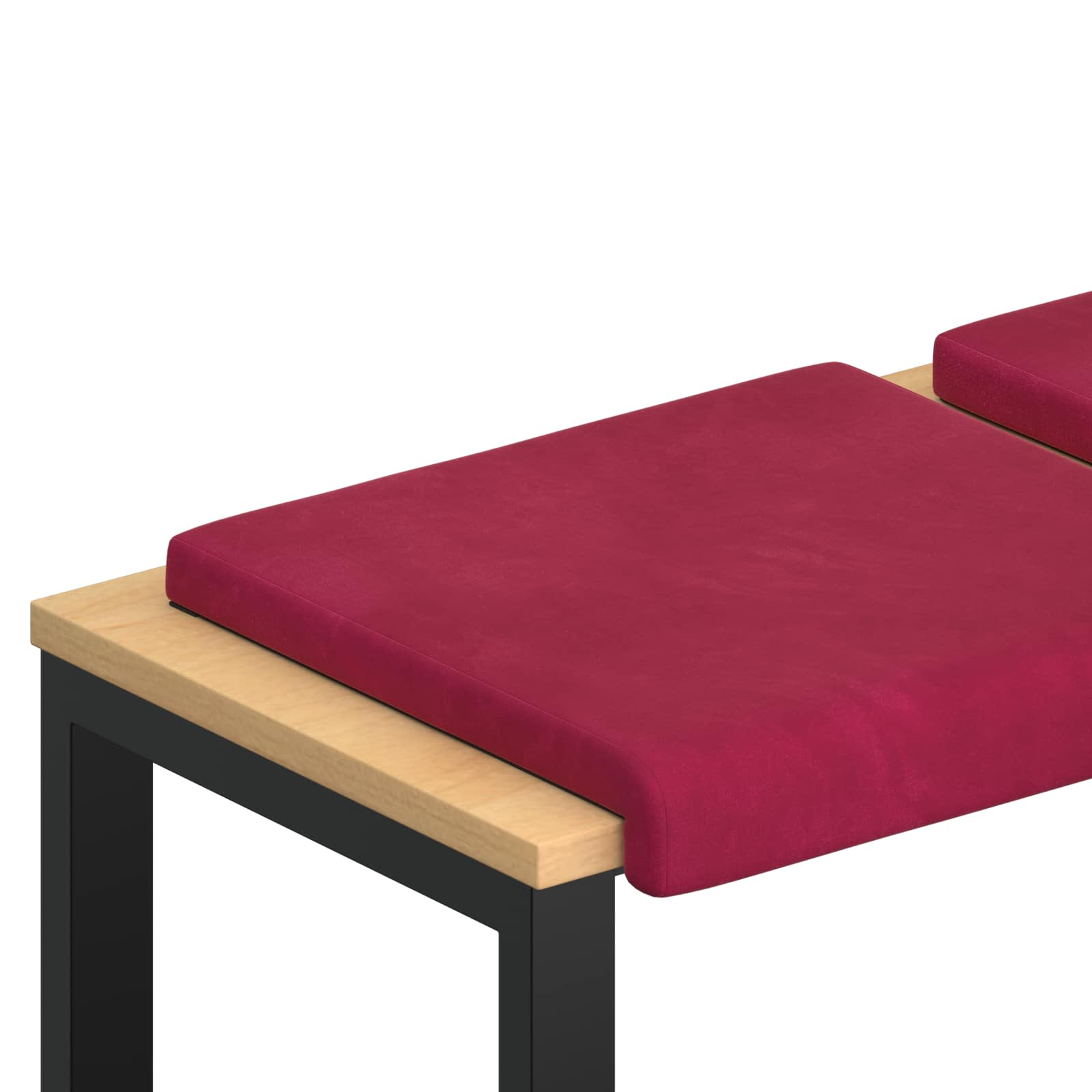 Bankkussen 2 pcs fluweel Wijnrood Diepte 35 cm image 2