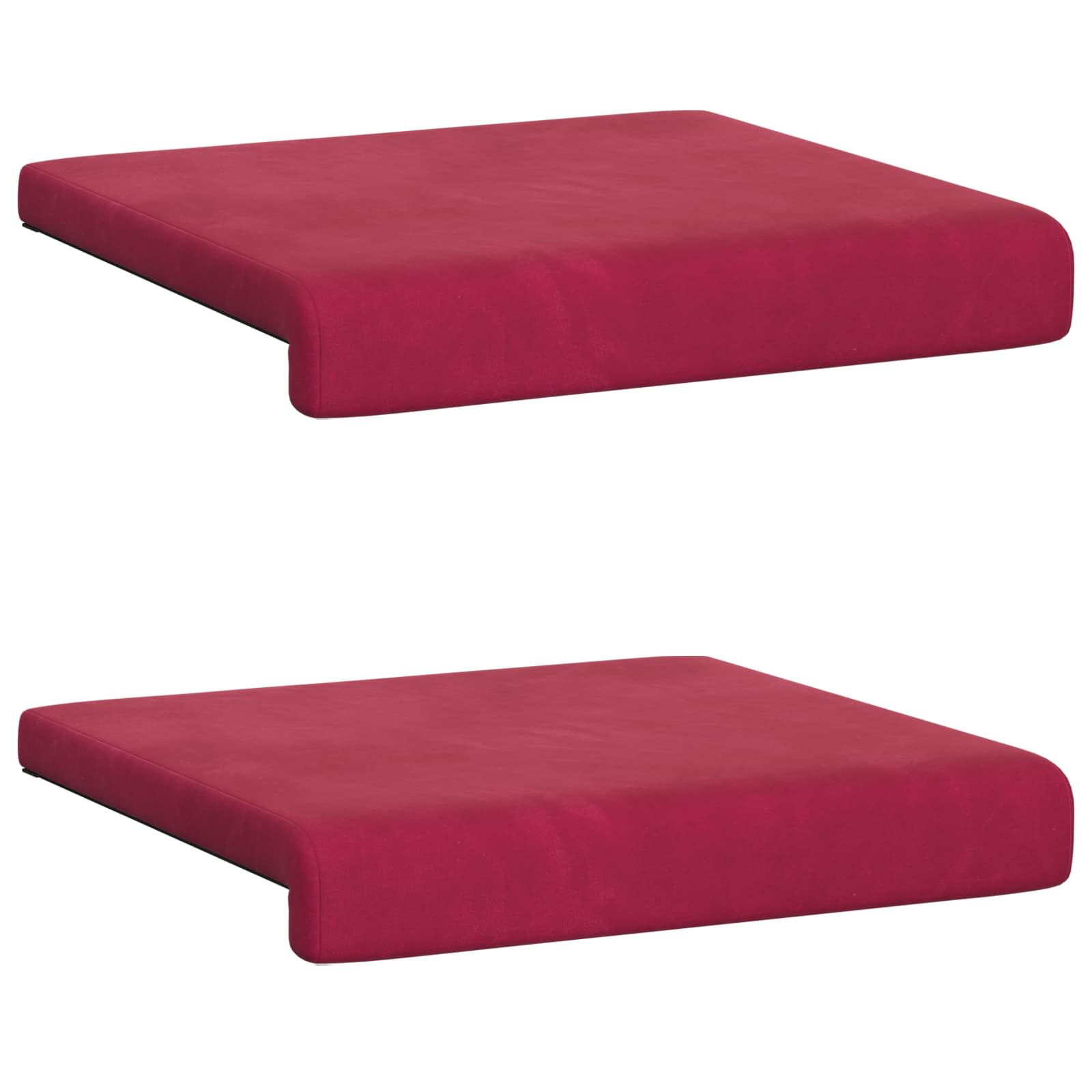 Bankkussen 2 pcs fluweel Wijnrood Diepte 35 cm image 6