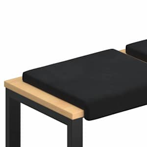 vidaXL Pingipadja 2 tk Samet Must S&uuml;gavus 35 cm