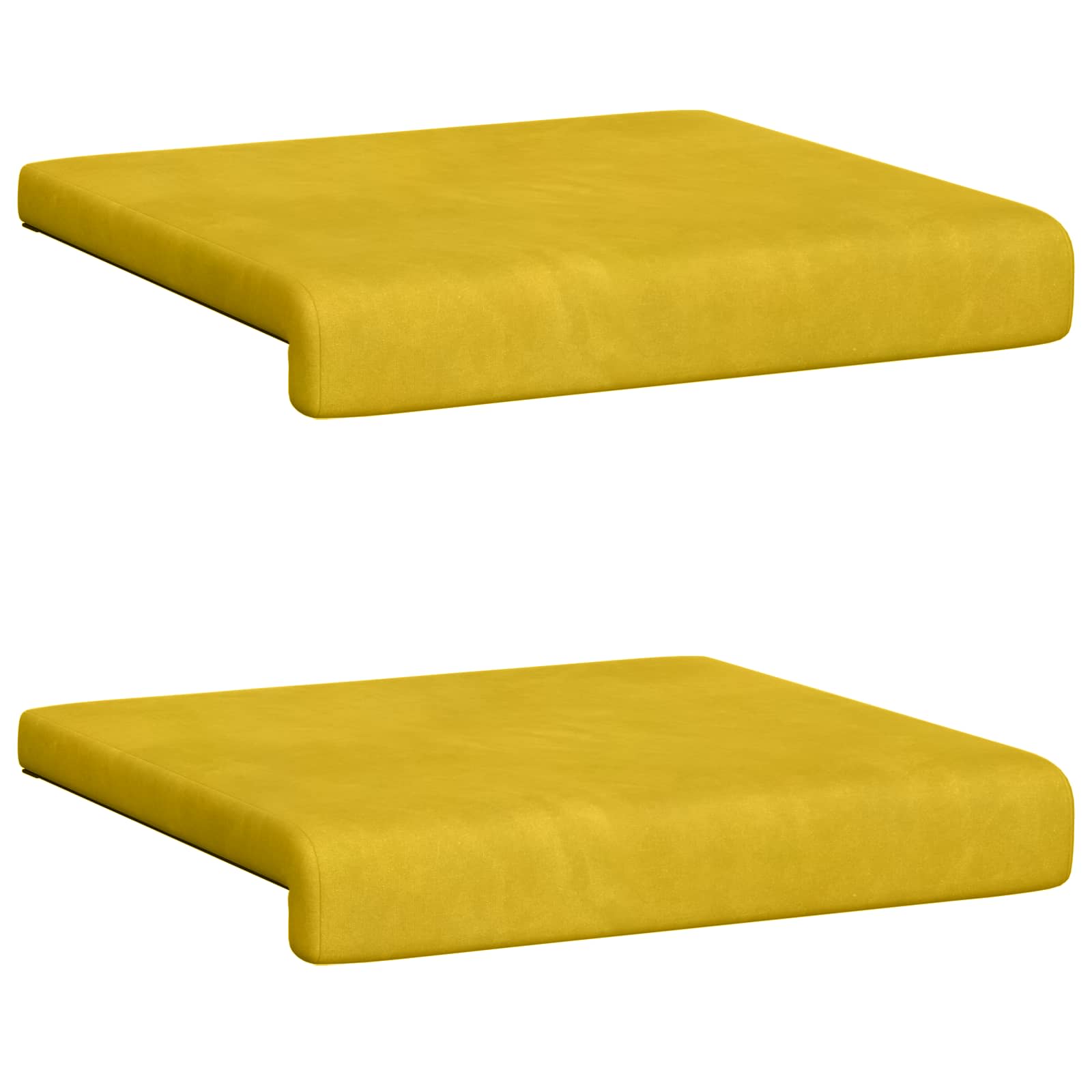 Bankkussen 2 pcs fluweel Geel Diepte 35 cm image 6