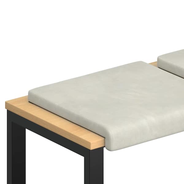 vidaXL Pingipadja 2 tk Samet Kreemjas S&uuml;gavus 35 cm