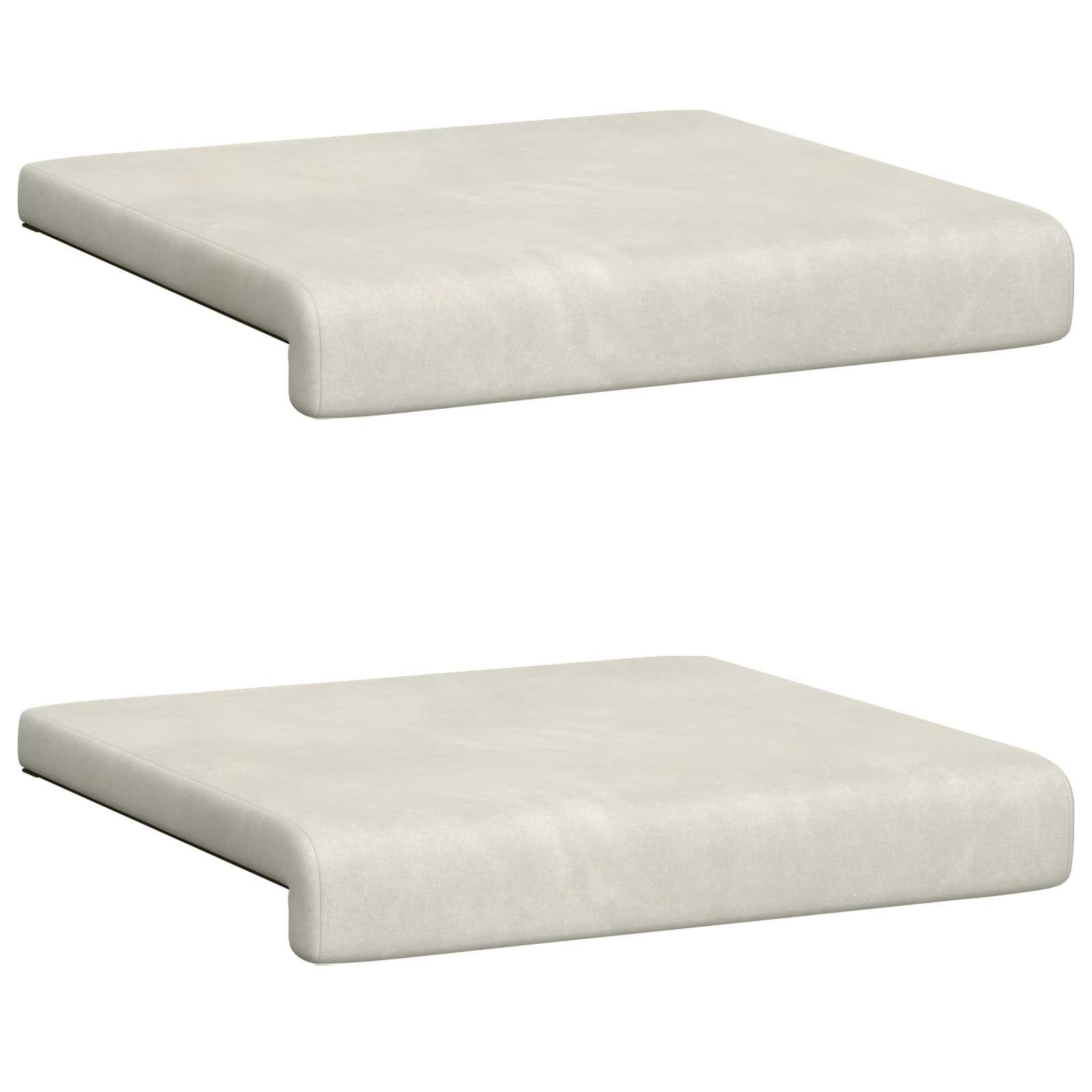 Bankkussen 2 pcs fluweel Crèmekleurig Diepte 35 cm image 6