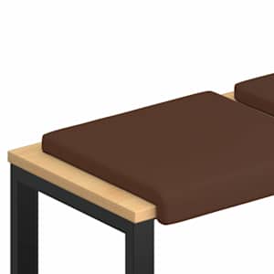 vidaXL Pingipadja 2 tk Kunstnahk Pruun S&uuml;gavus 35 cm