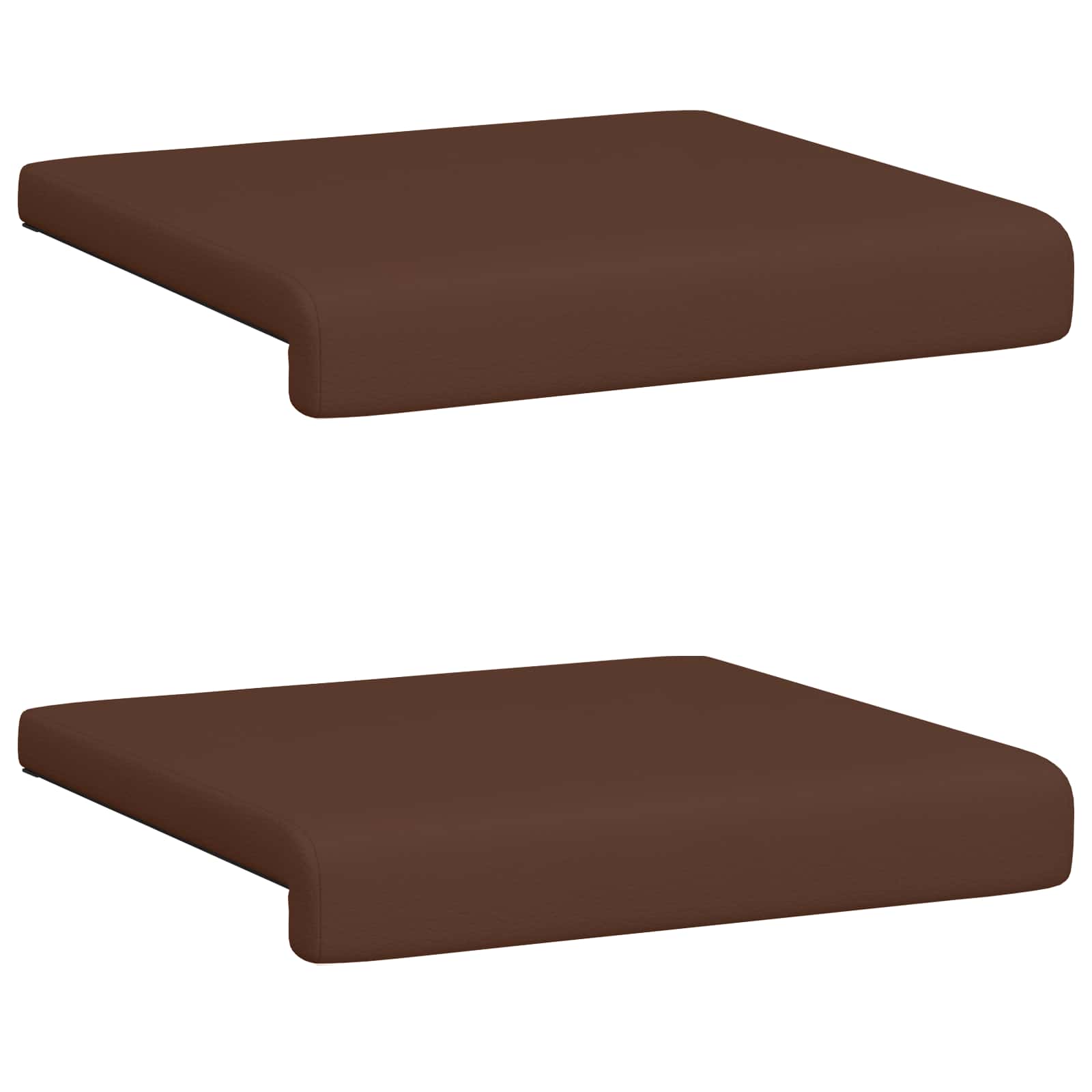 Bankkussen 2 pcs Kunstleer Bruin Diepte 35 cm image 6