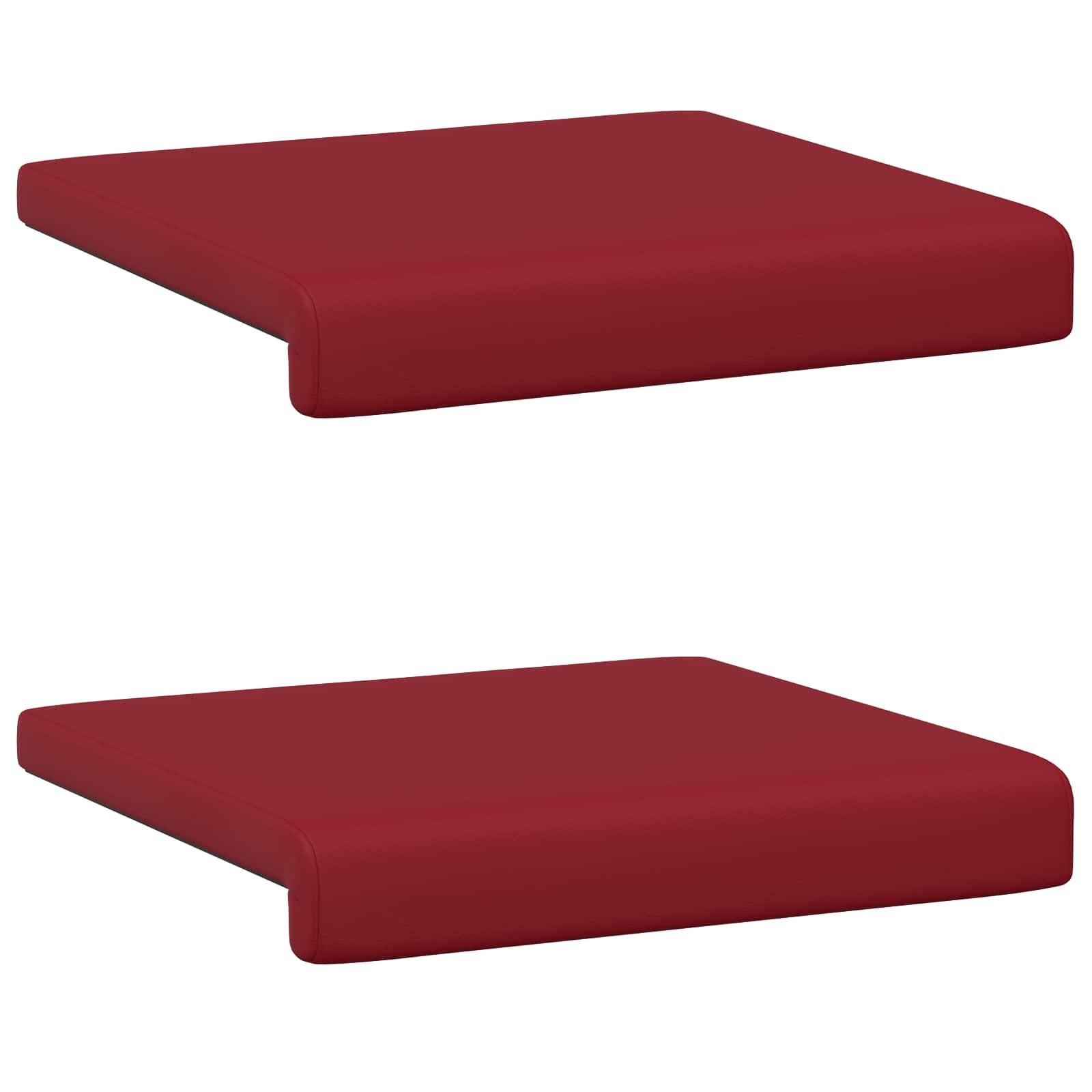 Bankkussen 2 pcs Kunstleer Wijnrood Diepte 35 cm image 6
