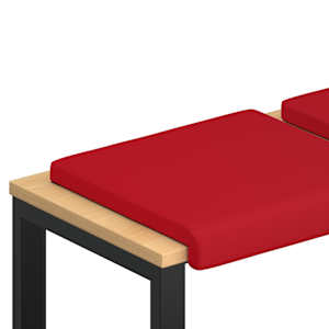 vidaXL Pingipadja 2 tk Kunstnahk Punane S&uuml;gavus 35 cm