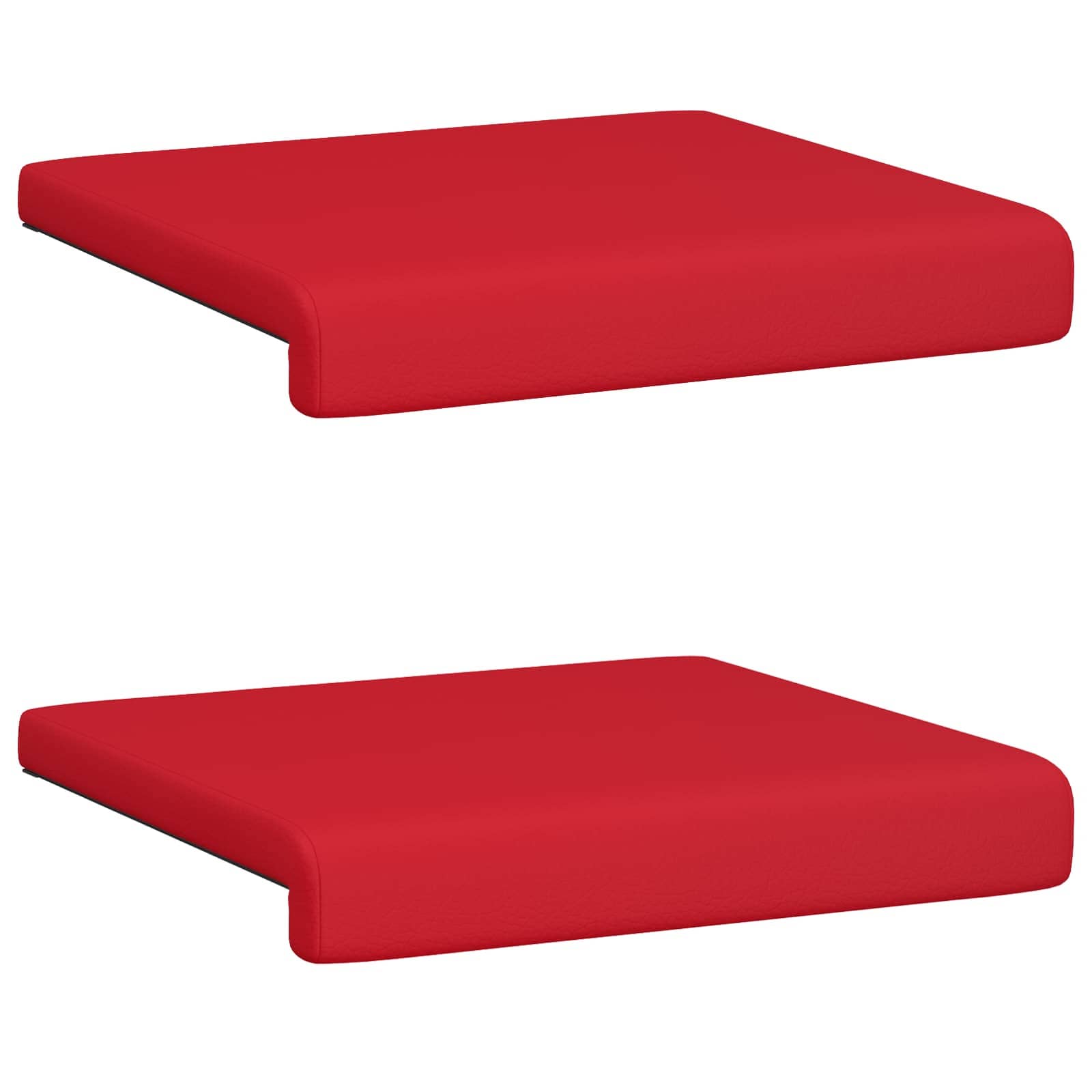 Bankkussen 2 pcs Kunstleer Rood Diepte 35 cm image 6