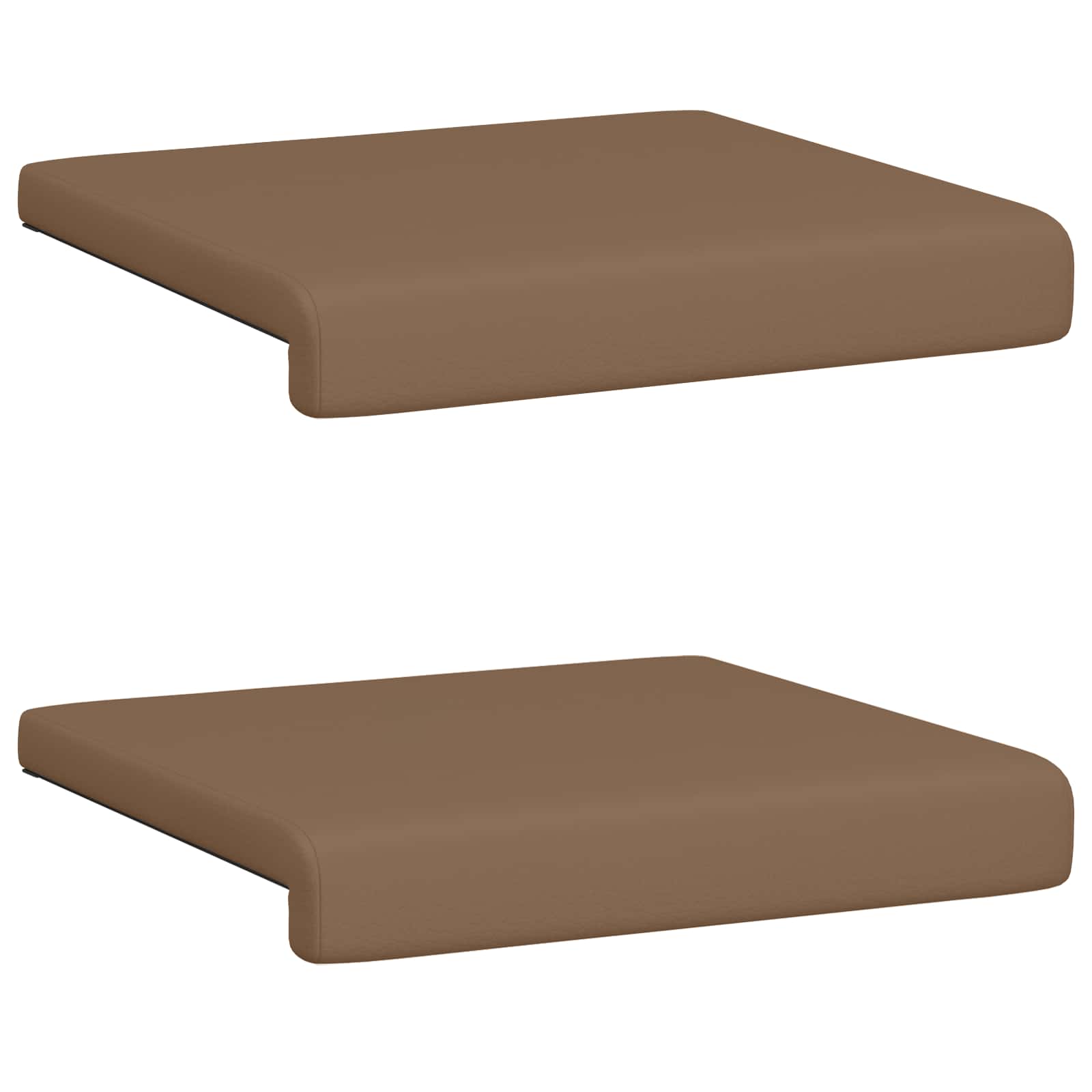Bankkussen 2 pcs Kunstleer Cappuccino Diepte 35 cm image 6