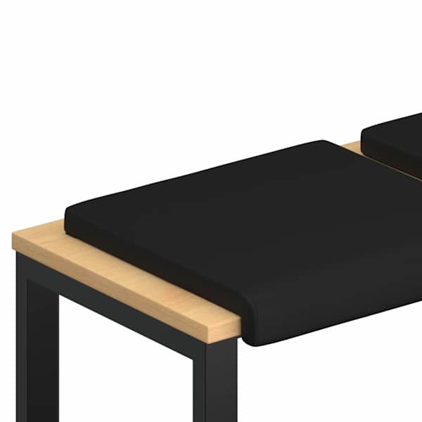 vidaXL Pingipadja 2 tk Kunstnahk Must S&uuml;gavus 35 cm